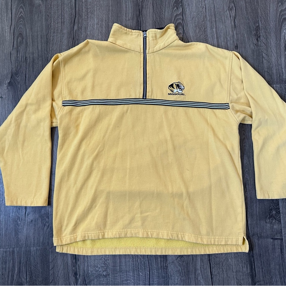 Yellow Mizzou Quarter-Zip Pullover